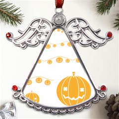 Pumpkin Halloween Deco Garland Metal Angel With Crystal Ornament by Ket1n9