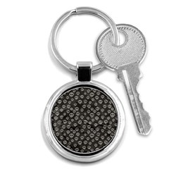 Skull Halloween Background Texture Key Chain (round) by Ket1n9