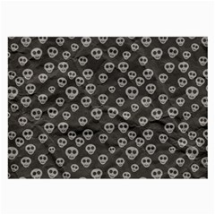 Skull Halloween Background Texture Large Glasses Cloth (2 Sides) by Ket1n9