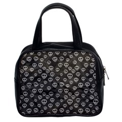 Skull Halloween Background Texture Classic Handbag (two Sides)