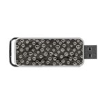 Skull Halloween Background Texture Portable USB Flash (Two Sides) Back