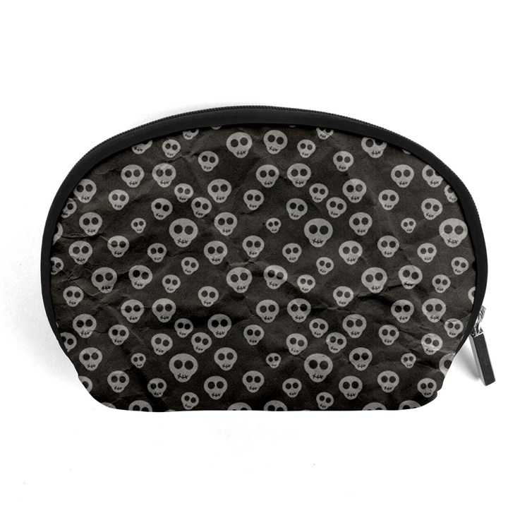 Skull Halloween Background Texture Accessory Pouch (Large)