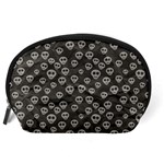 Skull Halloween Background Texture Accessory Pouch (Large) Back