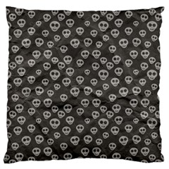 Skull Halloween Background Texture Large Premium Plush Fleece Cushion Case (two Sides)