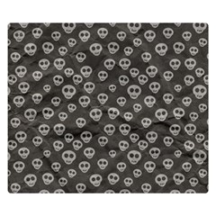 Skull Halloween Background Texture Two Sides Premium Plush Fleece Blanket (small) by Ket1n9