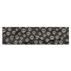 Skull Halloween Background Texture Oblong Satin Scarf (16  X 60 ) by Ket1n9