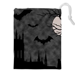 Halloween Background Halloween Scene Drawstring Pouch (4xl) by Ket1n9