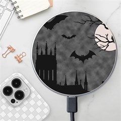 Halloween Background Halloween Scene Wireless Fast Charger(white) by Ket1n9