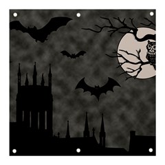 Halloween Background Halloween Scene Banner And Sign 3  X 3  by Ket1n9