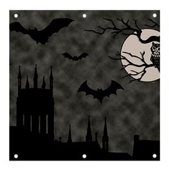 Halloween Background Halloween Scene Banner And Sign 4  X 4  by Ket1n9