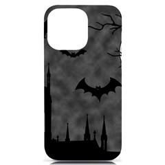 Halloween Background Halloween Scene Iphone 14 Pro Max Black Uv Print Case by Ket1n9