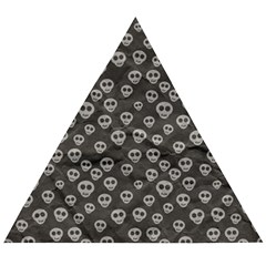 Skull Halloween Background Texture Wooden Puzzle Triangle by Ket1n9