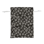 Skull Halloween Background Texture Lightweight Drawstring Pouch (M) Front