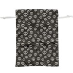 Skull Halloween Background Texture Lightweight Drawstring Pouch (XL) Front