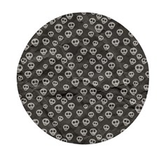 Skull Halloween Background Texture Mini Round Pill Box (pack Of 3) by Ket1n9