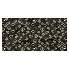 Skull Halloween Background Texture Banner And Sign 6  X 3  by Ket1n9