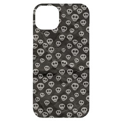 Skull Halloween Background Texture Iphone 14 Plus Black Uv Print Case by Ket1n9