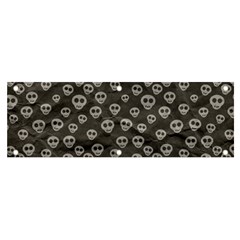 Skull Halloween Background Texture Banner And Sign 6  X 2  by Ket1n9