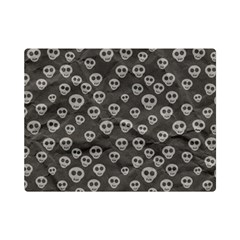 Skull Halloween Background Texture Premium Plush Fleece Blanket (mini) by Ket1n9