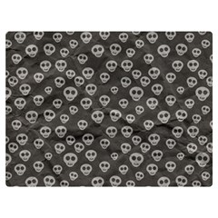 Skull Halloween Background Texture Two Sides Premium Plush Fleece Blanket (extra Small) by Ket1n9