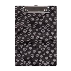 Skull Halloween Background Texture A5 Acrylic Clipboard by Ket1n9