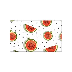 Seamless Background Pattern-with-watermelon Slices Sticker (rectangular) by Ket1n9