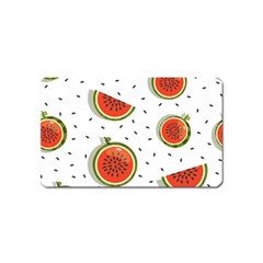 Seamless Background Pattern-with-watermelon Slices Magnet (name Card) by Ket1n9