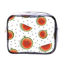 Seamless Background Pattern-with-watermelon Slices Mini Toiletries Bag (one Side) by Ket1n9