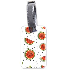 Seamless Background Pattern-with-watermelon Slices Luggage Tag (one Side) by Ket1n9