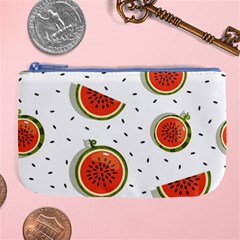 Seamless Background Pattern-with-watermelon Slices Large Coin Purse by Ket1n9