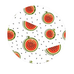 Seamless Background Pattern-with-watermelon Slices Mini Round Pill Box (pack Of 5) by Ket1n9