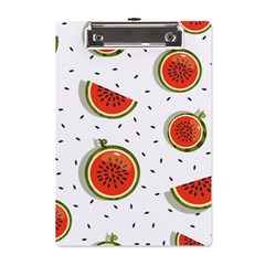 Seamless Background Pattern-with-watermelon Slices A5 Acrylic Clipboard by Ket1n9