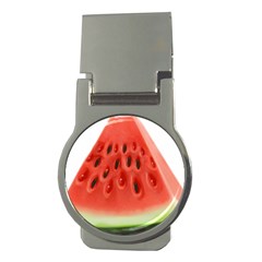 Seamless Background With Watermelon Slices Money Clips (round)  by Ket1n9