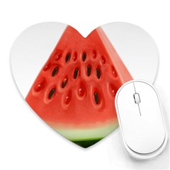 Seamless Background With Watermelon Slices Heart Mousepad by Ket1n9