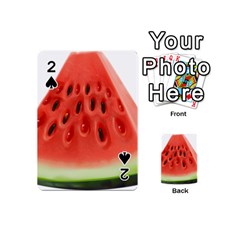 Seamless Background With Watermelon Slices Playing Cards 54 Designs (Mini)