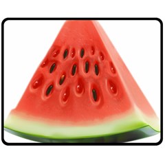 Seamless Background With Watermelon Slices Two Sides Fleece Blanket (medium) by Ket1n9