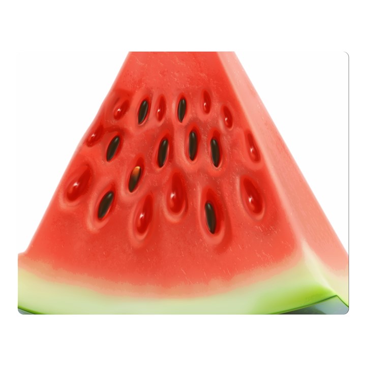 Seamless Background With Watermelon Slices Two Sides Premium Plush Fleece Blanket (Large)