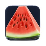 Seamless Background With Watermelon Slices Square Metal Box (Black) Front