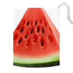 Seamless Background With Watermelon Slices Drawstring Pouch (5XL) Front