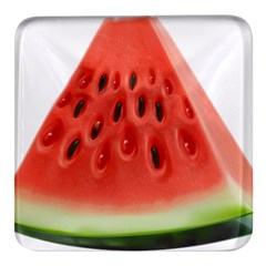 Seamless Background With Watermelon Slices Square Glass Fridge Magnet (4 Pack) by Ket1n9