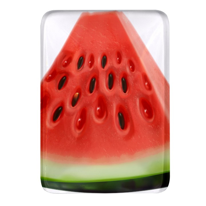 Seamless Background With Watermelon Slices Rectangular Glass Fridge Magnet (4 pack)