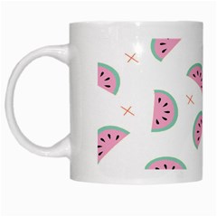 Seamless Background With Watermelon Slices White Mug by Ket1n9