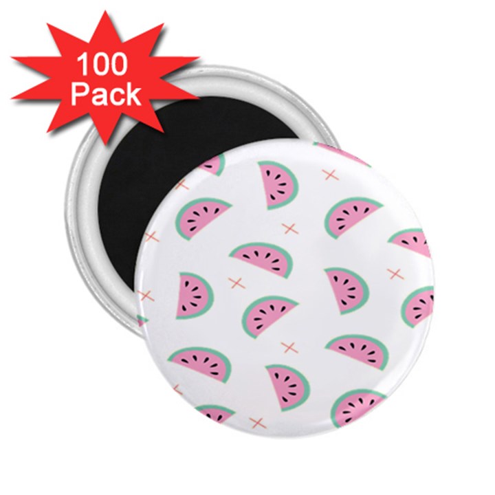 Seamless Background With Watermelon Slices 2.25  Magnets (100 pack) 