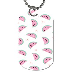 Seamless Background With Watermelon Slices Dog Tag (one Side) by Ket1n9