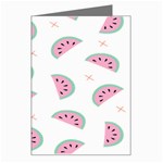 Fresh Watermelon Slices Texture Greeting Card Left