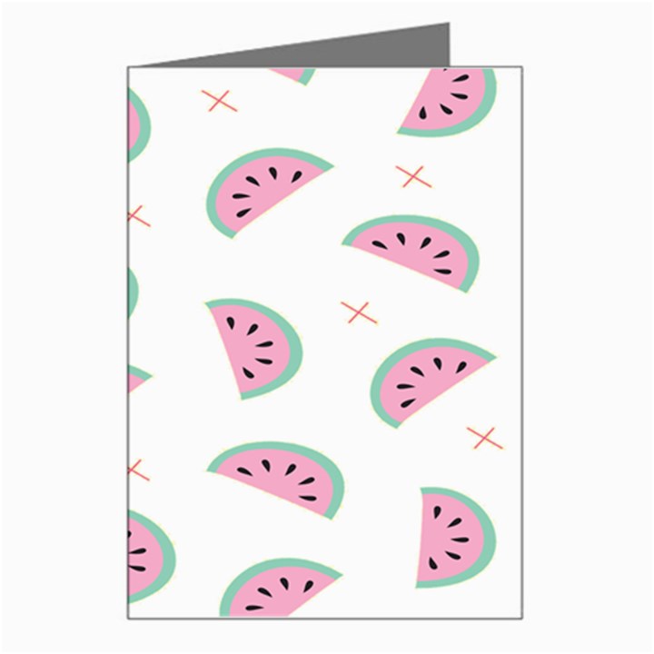 Fresh Watermelon Slices Texture Greeting Card