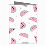 Fresh Watermelon Slices Texture Greeting Card Right