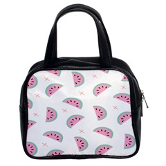 Seamless Background With Watermelon Slices Classic Handbag (two Sides) by Ket1n9