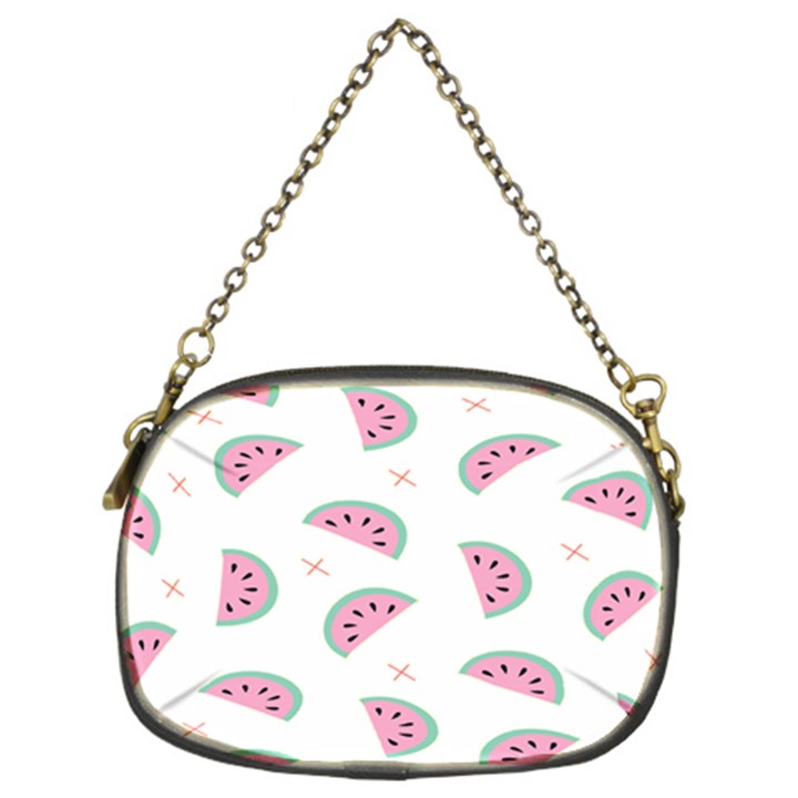 Fresh Watermelon Slices Texture Chain Purse (Two Sides)