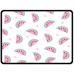 Seamless Background With Watermelon Slices Fleece Blanket (large) by Ket1n9